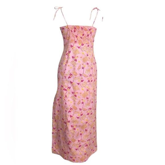 Lily Pulitzer Sunset Pink Turtle Soup Maxi Dress Spaghetti Straps Size 6 - Picture 4 of 15